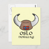 Oslo Norwegen Viking Hat Postkarte (Vorne/Hinten)