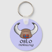 Oslo Norwegen Viking Hat Schlüsselanhänger (Vorderseite)