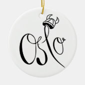 Oslo, Norwegen Viking Helmet Keramik Ornament (Vorne)