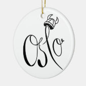 Oslo, Norwegen Viking Helmet Keramik Ornament (Links)