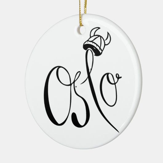 Oslo, Norwegen Viking Helmet Keramik Ornament (Links)