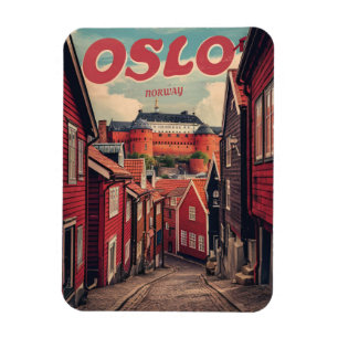 Oslo Norwegen vintage Andenken und Geschenke Magnet