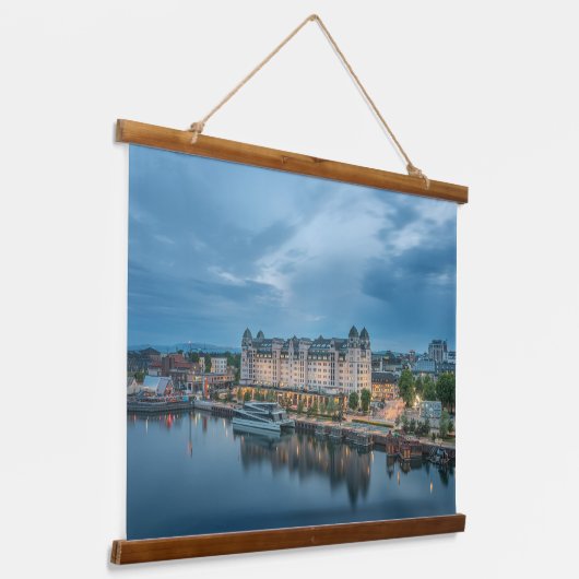 Oslo Norwegen Wandteppich Mit Holzrahmen (Gewinkelt)