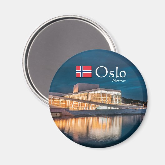 Oslo Opera House Magnet (Vorderseite/Rückseite)