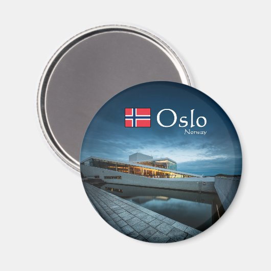 Oslo Opera House Magnet (Vorderseite/Rückseite)