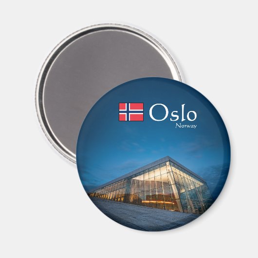 Oslo Opera House Magnet (Vorderseite/Rückseite)