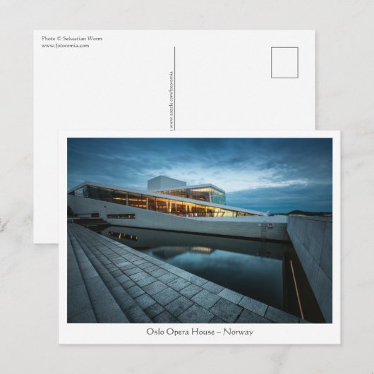 Oslo Opera House Postkarte (Vorne/Hinten)