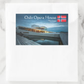 Oslo Opera House Rechteckiger Aufkleber (Tasche)