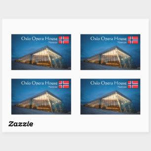 Oslo Opera House Rechteckiger Aufkleber