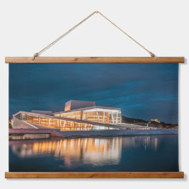 Oslo Opera House Wandteppich Mit Holzrahmen