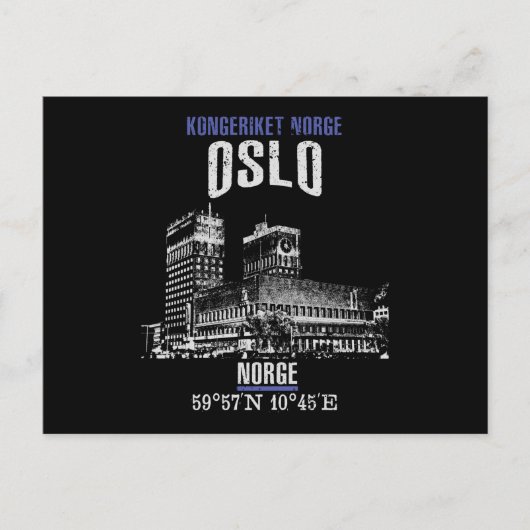 Oslo Postkarte (Vorderseite)