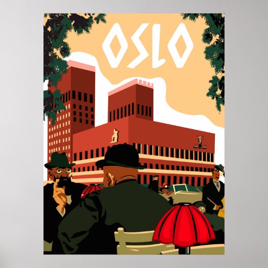 Oslo, Rathaus, Norwegen Poster (Vorne)