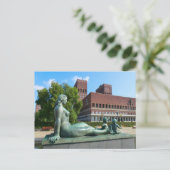Oslo Rathaus, Statue Postkarte (Stehend Vorderseite)