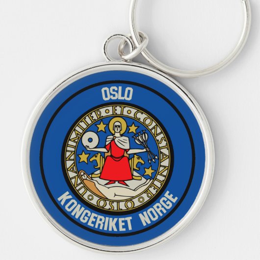 Oslo Round Emblem Schlüsselanhänger (Vorne)