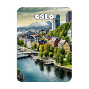 Oslo, skandinavisches Joyau am klaren Ufer Magnet