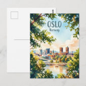 Oslo Skyline Norwegen Postkarte (Vorne/Hinten)