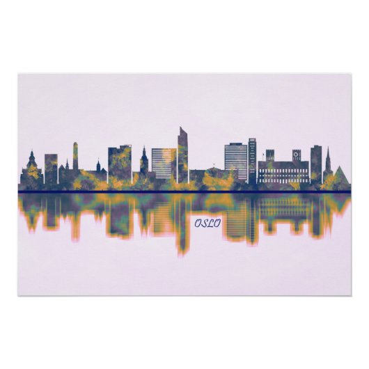 Oslo Skyline Poster (Vorderseite)