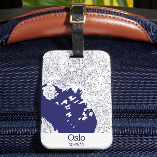 Oslo-Stadtplan Gepäckanhänger (Vorderseite Insitu 2)