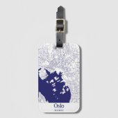 Oslo-Stadtplan Gepäckanhänger (Vorderseite Vertikal)