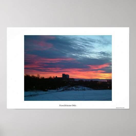 Oslo Sunset Poster (Vorne)