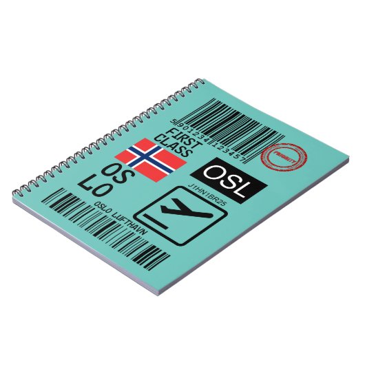 Oslo-Tag Notizblock (Linke Seite)