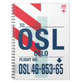 Oslo - Travel Journal Notizblock (Vorderseite)