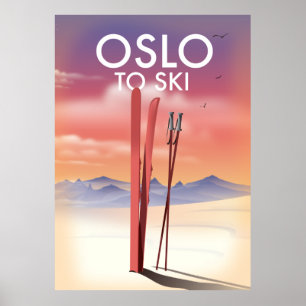 Oslo zum Ski Poster