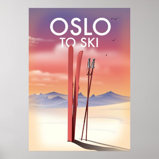 Oslo zum Ski Poster (Vorne)