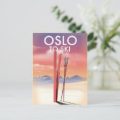 Oslo zum Ski Postkarte (Stehend Vorderseite)