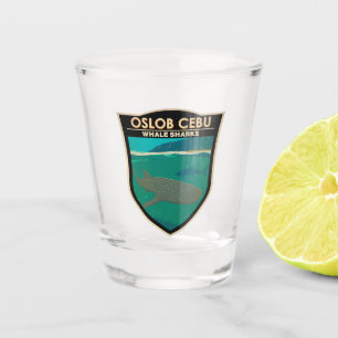 Oslob Cebu Philippinen Walhai Reise Vintage Schnapsglas