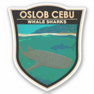 Oslob Cebu Philippines Whale Shark Travel Vintag Aufkleber