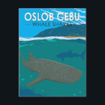 Oslob Cebu Philippines Whale Shark Travel Vintag Postkarte<br><div class="desc">Oslob Cebu mit Whale Sharks Vektorgrafik Design. Oslob liegt an der Südspitze von Cebu. Es ist eine kleine Küstenstadt,  aber sie ist wegen der Walhaie weltberühmt geworden.</div>