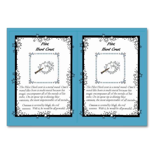 OSM Die Osmium-Horned Unicorn Trading Card Tischnummer (Rückseite)