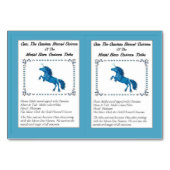 OSM Die Osmium-Horned Unicorn Trading Card Tischnummer (Vorderseite)