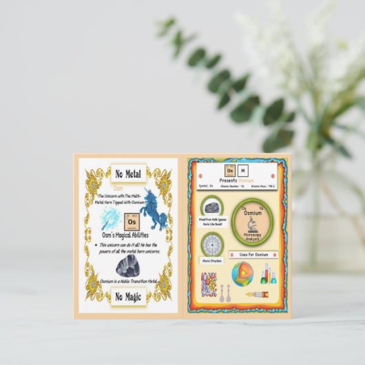 OSM - Osmium Horn Unicorn Game Card Postkarte (Stehend Vorderseite)