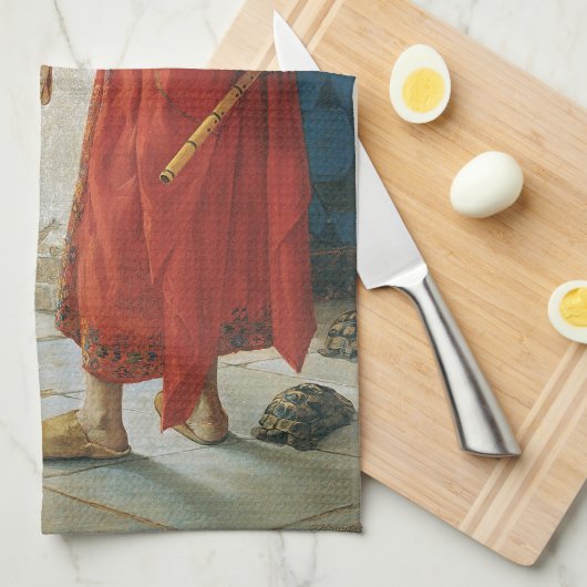 Osman Hamdi Bey Der Tortoise Trainer Geschirrtuch (Viertel Falte)