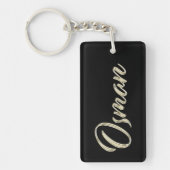 Osman Name whitegold Schlüsselanhänger Anhänger (Vorderseite)