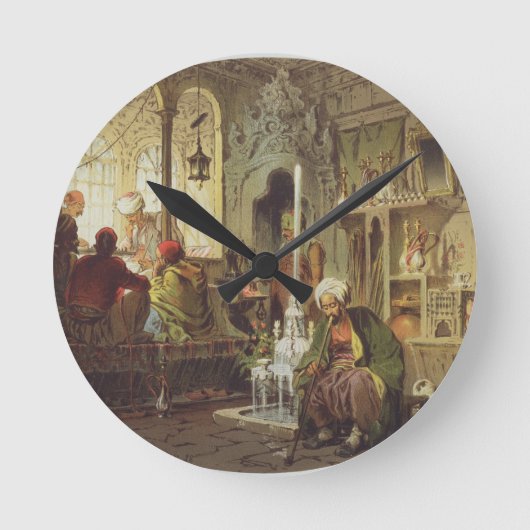 Osmane-Café, 1862 (Farbelitho) Runde Wanduhr (Vorderseite)