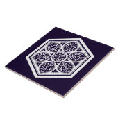Osmanisch-türkische Weiße Blaue Ware Rosette Orien Fliese (Seite)