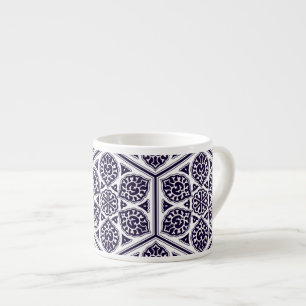 Osmanisch-türkisches Blaugut-Rosettendesign Espressotasse