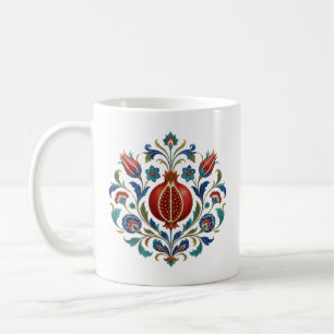Osmanische Granatapfel-Blumen-Botanische Kunst Kaffeetasse