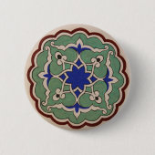 Osmanische Türkei Arabesque Alte Tile Button (Vorderseite)