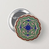 Osmanische Türkei Arabesque Alte Tile Button (Vorne & Hinten)