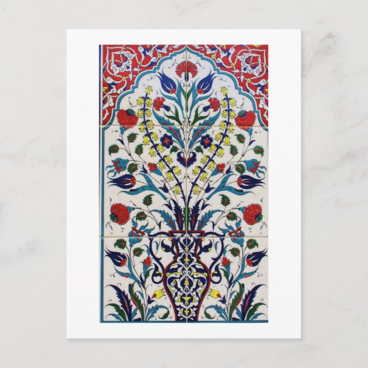 Osmanische Türkei Arabesque Alte Tile Postkarte (Vorderseite)