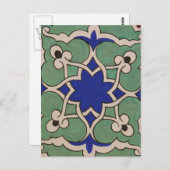 Osmanische Türkei Arabesque Alte Tile Postkarte (Vorne/Hinten)