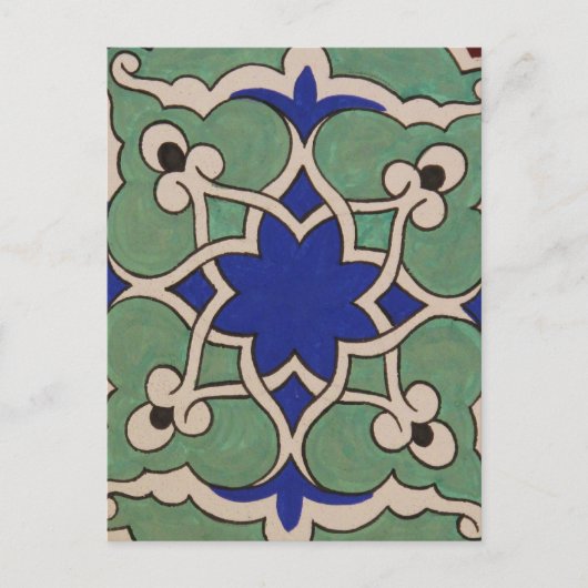 Osmanische Türkei Arabesque Alte Tile Postkarte (Vorderseite)
