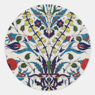 Osmanische Türkei Arabesque Alte Tile Runder Aufkleber