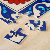 Osmanischer Stil Blau Rot Tulpenmuster Puzzle (Seite)