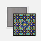Osmanischer Stil Geschichte Design Blau  Magnet (Vorderseite/Rückseite)
