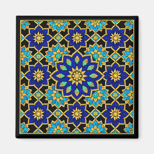 Osmanischer Stil Geschichte Design Blau Magnet